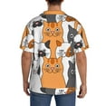 thumbnail image 5 of Disketp Men's Hawaiian Funny Cats Print Shirts Button Down Holiday Beach Shirts-XX-Large, 5 of 7