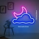 thumbnail image 4 of Letrero de neón, luz de neón LED de nube y luna, letrero de luces de neón para decoración de pared, letreros de neón LED alimentados por USB para dormitorio, habitación de niños, decoración, 4 of 4