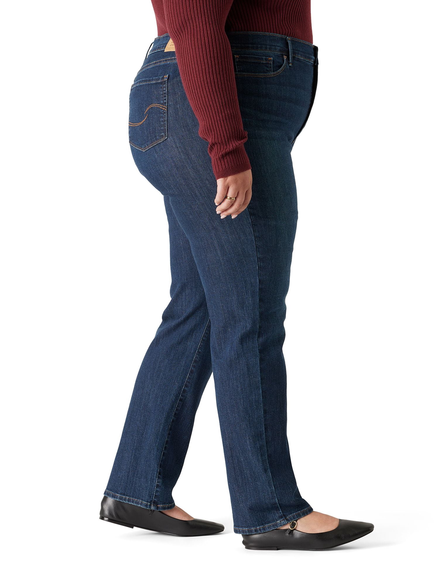 Levi Strauss Signature Women's and Women's Plus High Rise Straight Jeans