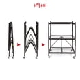 thumbnail image 6 of Origami 3 Tier Folding Shelf Garage Shelves Heavy Duty Shelving with Wheels, 6 of 9