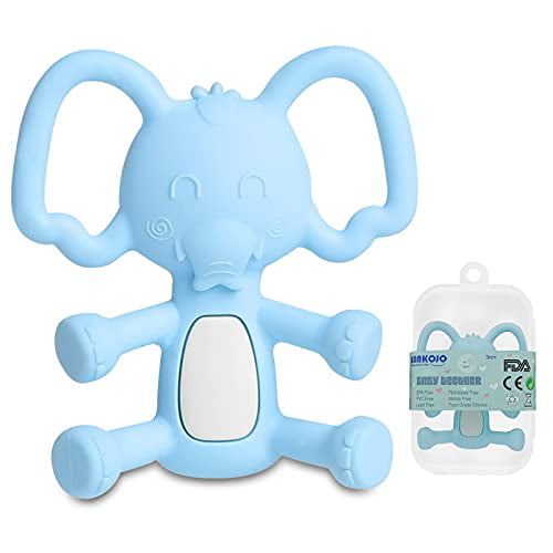 Food Grade Silicone Elephant Teething Pacifier Pendant Soother Teether for Baby 