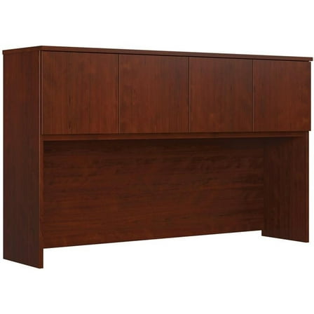 Pemberly Row Engineered Wood 60" x 36" Hutch in Classic Cherry