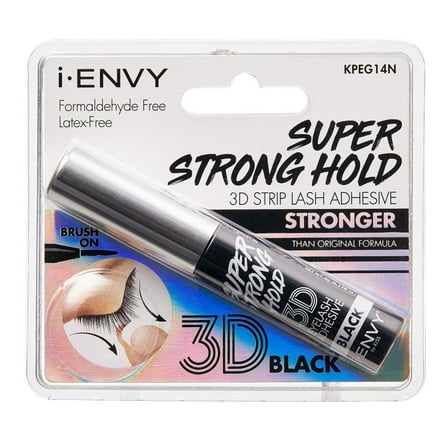 Kiss I Envy Eyelash Adhesive 3D Super Strong Hold Black (Pack of 3)