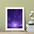 thumbnail image 4 of Designs ByLITA Violet Dreams Starry Night, 5 x 7 White Wall Print (Framed) | Beautiful Flowers | Stylish Modern Decoration For The Home and Office, 4 of 4