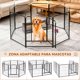 thumbnail image 2 of Valla para mascotas plegable de 8 paneles con puerta para interiores camping patio 140x70x80 cm, 2 of 7
