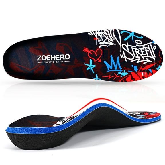 Plantar Fasciitis Insoles for Men & Women,Heavy Duty Orthotic Insoles for Plantar Fasciitis,Arch Support Shoe Inserts for Flat Feet,Feet Pain,Comfort Insoles for Standing All Day,Sprots