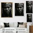 thumbnail image 4 of Designart "Warrior Tribal in Africa I" African American Floater Framed Canvas Wall Art, 4 of 7