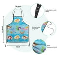 thumbnail image 3 of Mermaid Princess Sea Pattern Kids Aprons for Girls and Boys,Adjustable Neck Strap Toddler Aprons for Kids Cooking Baking, 3 of 6