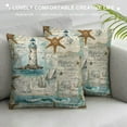 thumbnail image 3 of Autua Lighthouse Seagulls Starfish Graphic Decorative Throw Pillow Cover for Home Couch Living Room Bed Sofa Square 1PC 24x24in, 3 of 5