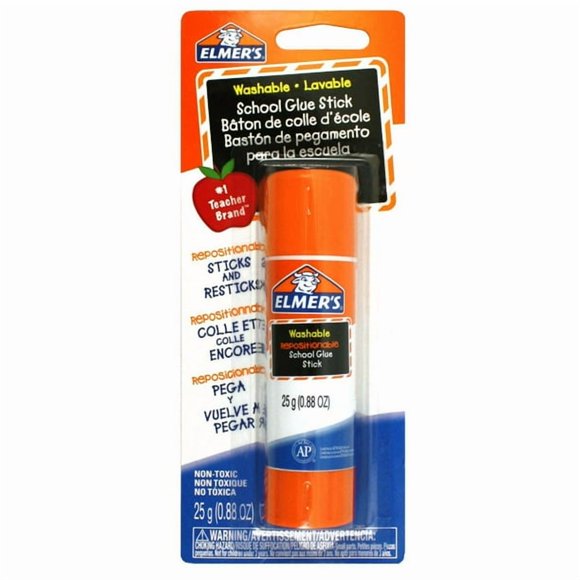 Elmer's Repositionable Glue Stick, Washable, Non-Toxic, 25 g