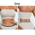 thumbnail image 6 of DDAPJ pyju Womens Strapless Bras Wireless Bandeau Bra Seamless Comfort Padded Tube Bra Supportive Bralette Gray L, 6 of 6
