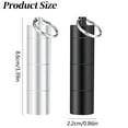 thumbnail image 3 of 1 Pc Keychain Pill Holder, 3 Compartments Metal Small Pill Case, Waterproof Portable Travel Pill Box, Pill Container for Purse 3.39x0.86 Inch, Silver, 3 of 8