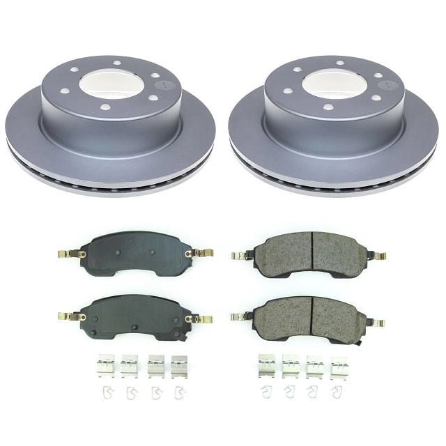 PowerStop Rear Geomet Coated Brake Rotor and Pad Kit Fits: FORD Select Models CRK8763