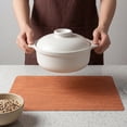thumbnail image 4 of Set of 6 Leather Placemats for Kitchen Dining Table Decor, Washable, Heat-Resistant Table Mats Brown 16.9x11.8inch, 4 of 6
