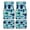 Calm Blue Tile Grid, variant on 4-Piece Car Floor Mats Set, Calm Lake View Crystal Velvet Automotive Front & Rear Floor Liners, Universal Fit for Car, Truck, SUV