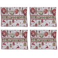 thumbnail image 1 of Christmas Table Mats Placemats Set Of 4 Winter Holiday Xmas Kitchen Mat Dining Place Mat,happy New Year Accessory, 1 of 5