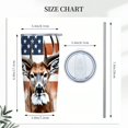 thumbnail image 3 of JRXY  20oz Skinny Tumbler Deer Head With American Flag (Pole Design) - Stainless Steel Double Wall Insulated Cup With Lid And Straw 20oz, 3 of 7