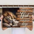 thumbnail image 3 of Lotusprinthandmade Christian Lion and Lamb Give It To God And Go To Sleep Poster 24" x 36", 3 of 5