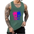 thumbnail image 1 of Camisetas de Tanque de los Hombres Tanque de los Hombres Incolor Gradiente de Impresión Cuello Redondo Correa Delgada Fuga Atrás Regular Casual Deportes Blusas de Tanque, 1 of 5
