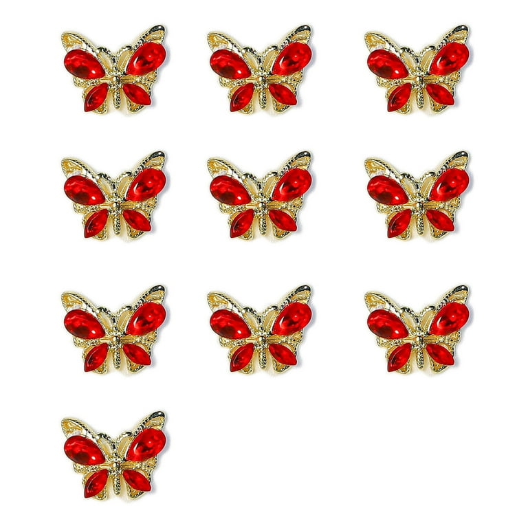 5 Colors Shining Exquisite Butterfly Design Alloy Enamel - Temu