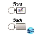 thumbnail image 4 of Unicorn Beautiful Watercolor Design Metal Rectangle Keychain, 4 of 7