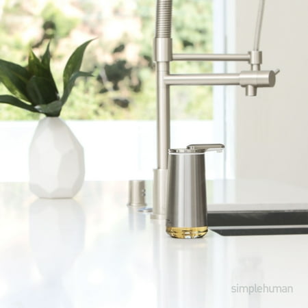simplehuman - 10 oz. Touch-Free Foam Sensor Pump Dispenser with Refillable Cartridge - Brushed Stainless Steel