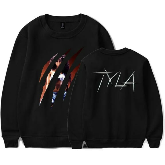 Tyla Scratch O-Neck Sweatshirts Women Men Long Sleeve Fashion Pullover Clothes