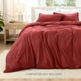 thumbnail image 4 of Bare Home Washed Duvet Cover Set - Ultra-Soft - Premium 1800 Collection - 3 Piece - Oversized Queen, Rosewood, 4 of 8