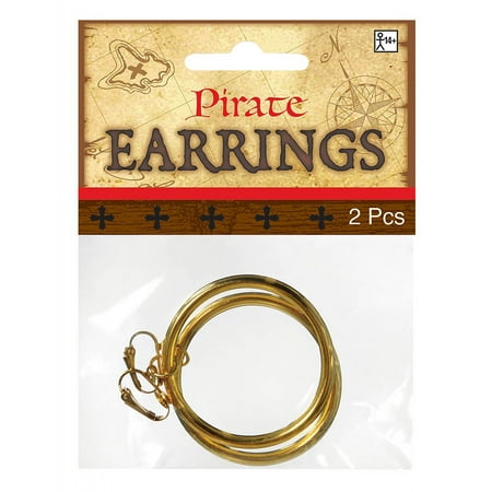 Pirate Hoop Earrings Adult Costume Accessory