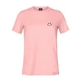 thumbnail image 4 of Dalix Smile Face Embroidered Soft Cotton Short Sleeve T Shirt Womens in Pink XL X-Large, 4 of 5