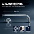 thumbnail image 2 of 16 Inch Shower Arm 90 Degree Stainless Steel Rain Shower Head Extension Arm with Flange, Chrome Finish, 2 of 8