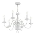 thumbnail image 3 of Livex Lighting Williamsburgh Chandelier in White, 3 of 15