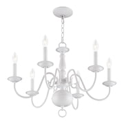 Livex Lighting Williamsburgh Chandelier in White