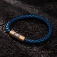 thumbnail image 3 of Pulsera de piel trenzada para hombre y mujer, brazalete con diseño de dragón del zodiaco, Punk, color rojo y negro, accesorios neutros, 3 of 5