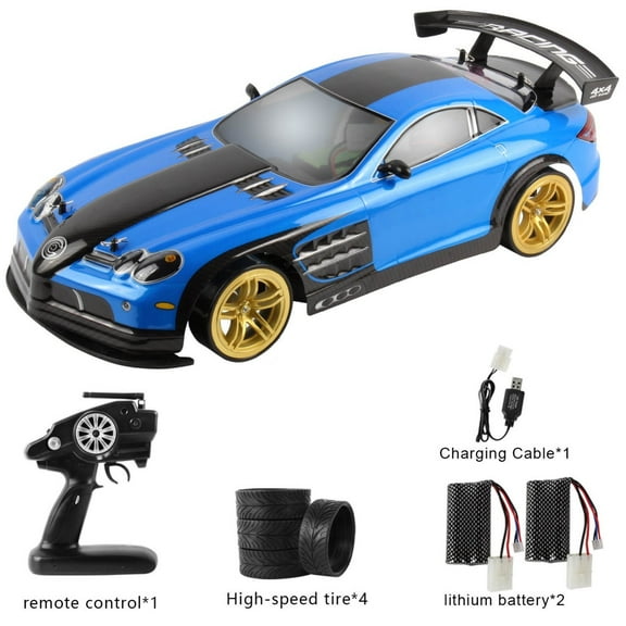 Fridja 1:10 70km/h 2.4G RC Car 4WD Double Battery High Power LED Headlight Racing Truck