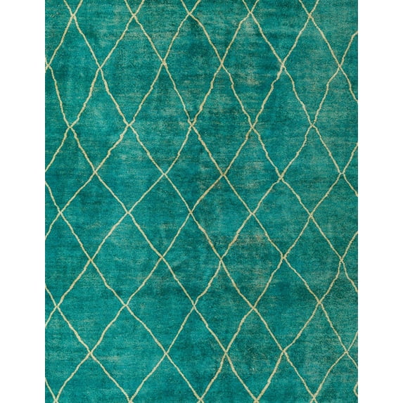 Ahgly Company Machine Washable Indoor Rectangle Abstract Light Sea Green Area Rugs, 5' x 8'