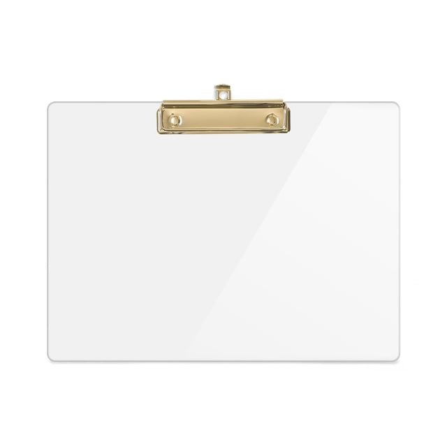 Portapapeles UNIQOOO acrílico transparente con paisaje de 32 x 23 cm con clip