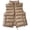 Khaki, variant on Taqqpue Women Puffer Vest Lightweight Stand Collar Sleeveless Winter Warm Zip Up Padded Outerwear Jackets with Pockets M-XXL Under 10