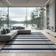 thumbnail image 2 of ODIKA 8'x10' Washable Area Rug Striped Nautical Banded Vintage Awning Stripes Plaid Gingham Flowing Dynamic for King Size Bedroom Under Bed, Master Suite, Non-Shedding, Easy Care, 2 of 7