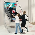 thumbnail image 2 of Costway Dual Shot Basketball Arcade Game with 8 Game Modes Electronic Scoring Green, 2 of 10