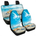 thumbnail image 5 of Jeiento Starfish Shell Car Seat Covers Set of 4 Front and Rear Split Bench Protection Stretchy Front Back Seat Cover for Women Men Fit for Auto Truck Van SUV Car Accessories, 5 of 7