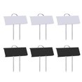 thumbnail image 1 of 6pcs Metal Plant Label Stainless Steel Placard Gardening Pot Labels Flower Arrangement Sign for Home Garden Balcony Shop (White and Black 3pcs for Eac, 1 of 4