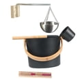 thumbnail image 3 of de accesorios para SPA con cubo de Sauna de 7L con temporizador de arena y reloj de arena práctico para sala de, 3 of 9