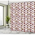 thumbnail image 4 of Ambesonne Chocolate Shower Curtain, Bakery Sweets Patterns, 69"Wx84"L, Maroon Brown Burgundy, 4 of 4