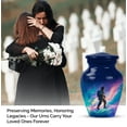 thumbnail image 4 of Fire Fighter Little Urn For Ash For Women, Adult Urn For Human Ashes Women, Small Urns For Human Ashes Keepsake Dad, Blue Mini Cremation Urns For Male And Female, 3 Inch, 4 of 7
