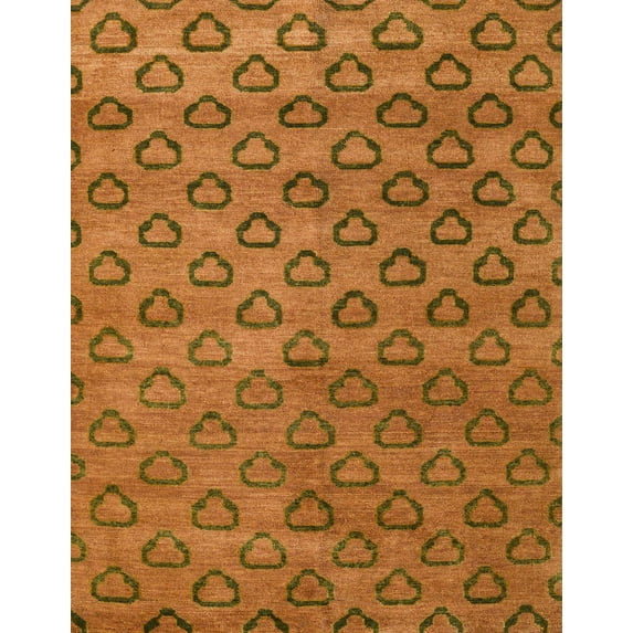 Ahgly Company Machine Washable Indoor Rectangle Abstract Neon Orange Area Rugs, 7' x 9'