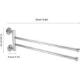 thumbnail image 3 of Toallero con Accesorios Base de Aleación de Zinc Baño Colgador de Toallas Montado en la Pared Estante Abatible Giratorio, 3 of 4