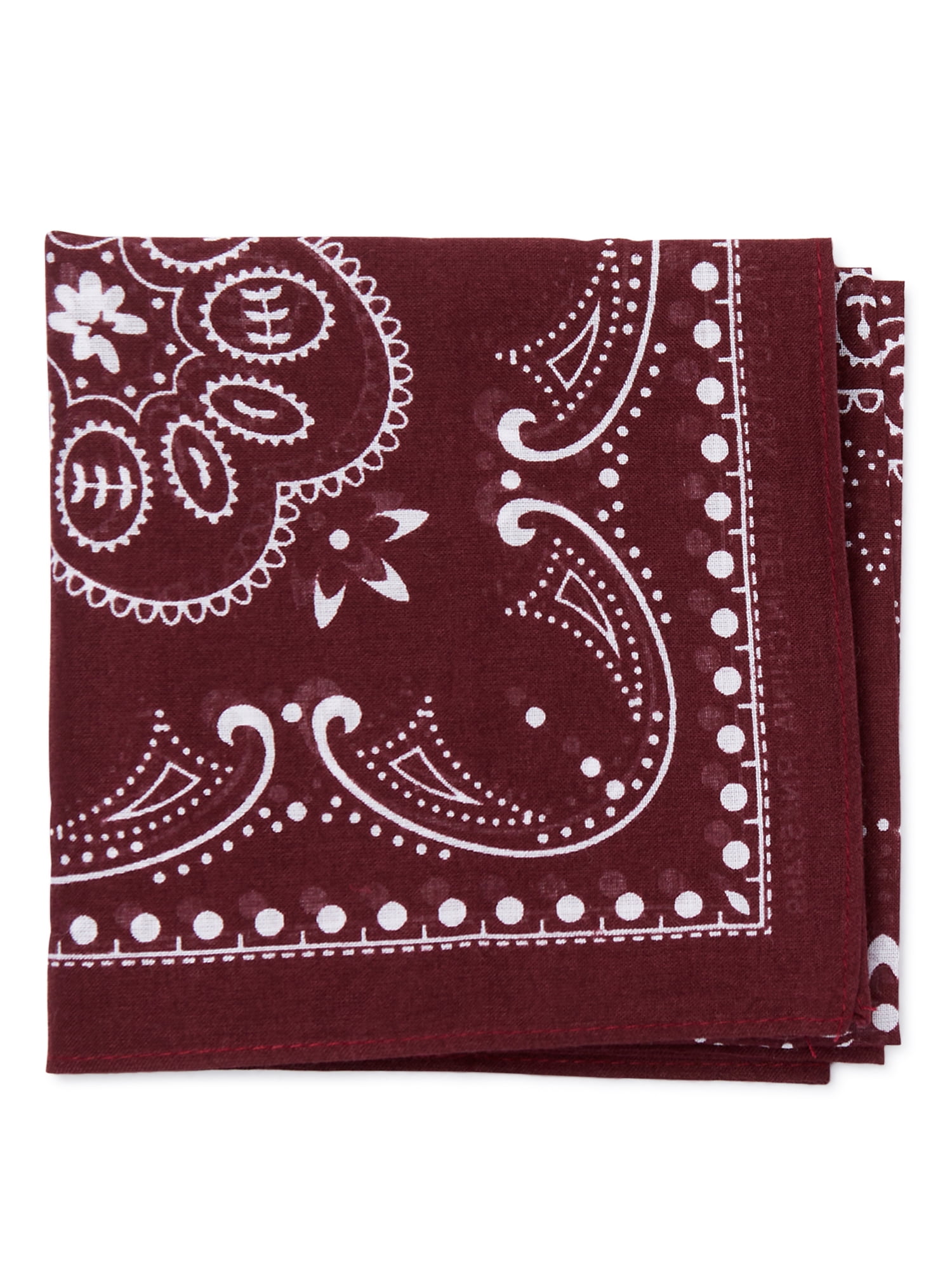 Time and Tru Women's Western Star Bandana, Rustic Plum, One Size Fits Most