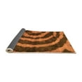 thumbnail image 2 of Ahgly Company Indoor Round Abstract Orange Modern Area Rugs, 5' Round, 2 of 4