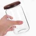 thumbnail image 2 of Houderco Restaurant Glass Sealed Can with Wood Lid 1Pack 5.9x3.3x3.3In, 2 of 6